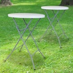 Lot de 2 Tables Hautes Mange Debout Pliante Grand Plateau 80 cm - Hauteur 1,10M - Table Pliante Mange Debout Grande Capacité idéal pour Cérémonies