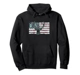 American Flag Camouflage Outdoor Antlers Deer Pullover Hoodie