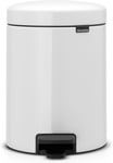 Brabantia 112065 Pedal Bin newIcon with Plastic Inner Bucket, 5 Litre - White