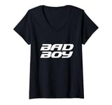 Womens Bad Boy Shirts, Cool Bad Boys Fashion Graphic Design Style V-Neck T-Shirt