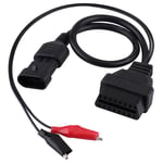 3 Pin To 16 Pin OBD2 OBDII Diagnostic Scanner Cable Adapter For Alfa Lancia