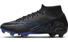 Nike Homme Zoom Superfly 9 Academy FG/MG Football Soccer Shoe, Black/Chrome-Hyper Royal, 38 EU