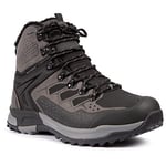 Trespass DLX Mens Boot Winter Walking Waterproof Insulated Knox, 9, Black/Grey