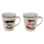 Posliinimuki - Mr Right & Mrs Always Right