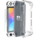 Coque Pour Nintendo Switch Oled 7" Silicone Transparente + 2 Verres Trempes - Yuan Yuan