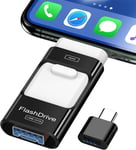 Clé Usb 256 Go, Extension De Cle Mémoire Externe, Clé Photo, Lecteur Flash Pour Ios Et Android, Ordinateur, Pc, Photos/Vidéos/Fichiers Copiés En Un Clic (Noir)