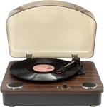 Platine Vinyle, Tourne-Disque à 3 Vitesses 33/45/78,Haut-parleurs Intégrés,Enregistrement USB,Phonographe Vintage en Bois