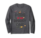 Pops Of The Spooky One Halloween Retro Vintage Boys Girls Long Sleeve T-Shirt