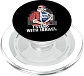 I Stand With Israel And USA Flag Santa Patriotic Israeli PopSockets PopGrip for MagSafe