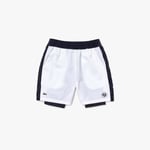 Lacoste Mens Roland Garros Breathable Light Shorts in White material_Synthetic - Size Small