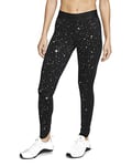 NIKE Warm Starry Night Metallic Tight Women's Tight, Black/Black/Thunder Grey, Small