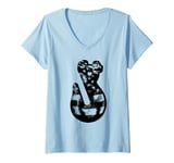 Womens American Tow Truck Driver Towing Hook Flag V-Neck T-Shirt