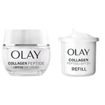 Bundle of Olay Collagen Peptide Face Moisturiser Day Cream SPF 30 50ml + Olay Collagen Peptide Face Moisturiser Day Cream SPF 30 REFILL 50ml