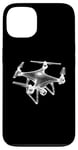 Coque pour iPhone 13 Drone 3D Wireframe - Drone volant vintage amateur de pilote