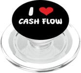 I Love Cash Flow – Cœur – Entrepreneur Entrepreneur Entrepreneur Argent PopSockets PopGrip pour MagSafe