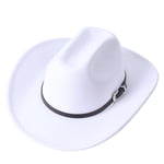 Cowboy hattu syksy ja talvi paksu fedora hattu yksivärinen punainen kihara härän pää logo unisex jazz