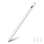 Ciscle Pen Compatible for iPad 2018-2023, Tilt Sensitivity Magenetic Attach Stylus Pencil with Palm Rejection, Compatible Apple iPad 6-10th/ Pro 11''&12.9 3rd-5th/ Air 3rd-5th, Mini 5/6th, White