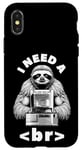 Coque pour iPhone X/XS I Need A Break Computer Code Programmation humoristique Paresseux