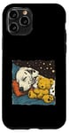 Coque pour iPhone 11 Pro Dalmatien endormi avec ours en peluche