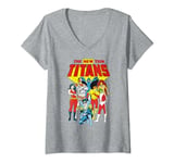 Justice League The New Teen Titans T-Shirt avec Col en V