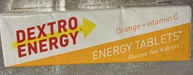 Dextro Energy Glucose Tablets Orange 47g Pack of 24 BBE 12/2025