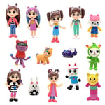 14Pcs/Set Gabby's Dollhouse Cute Figures Model Toys Cake Topper Decor Kids Doll