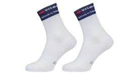 Chaussettes agu team visma lease a bike   tour de france 2024   bleu blanc