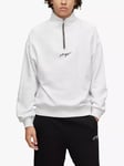 HUGO Dogota 100 Quarter Zip Sweatshirt, White