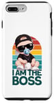 Coque pour iPhone 7 Plus/8 Plus Baby Boss « I Am The Boss » Rétro Like A Boss Kids