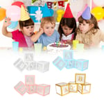 4PCS Transparent Balloon Box With Letters Balloon Gift Decoration Box