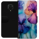 Tegnebogsetui til Xiaomi Redmi Note 9S med Magiske blomster motiv