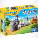 Playmobil 123 70405 - Animal Train Figures & Playset - 9 Pieces