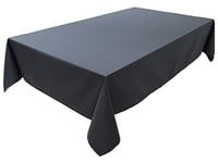 Nappe de Table de qualité supérieure en 100 % Coton Collection Concept - Couleur et Taille au Choix (Nappe Ovale 150 x 300 cm, Anthracite)