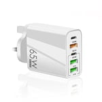 ORCO Multi USB C Plug 5-Port 25W USB Fast Charger Plug 2-Port USB C PD Power Adapter Multi USB Plug UK Type C Charging Plug Compatible for iPhone 14 Pro Max 13 12 11 XS XR 8 7 AirPods iPad (White)