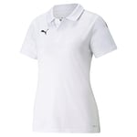 PUMA Femme Teamliga Sideline Polo W Shirt, Puma White-puma Black, S EU