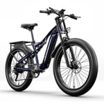 MX03 Mountain Electric Bike, 48V 17,5Ah SAMSUNG-batteri, Blue Body, City Commuting Electric Bike