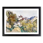 House Of Dr. Gachet By Paul Cezanne Classic Painting Framed Wall Art Print, Ready to Hang Picture for Living Room Bedroom Home Office Décor, Black A3 (46 x 34 cm)