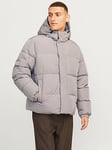 Jack & Jones Jack &amp; Jones Bradley Hooded Padded Coat, Light Beige, Size 2Xl, Men