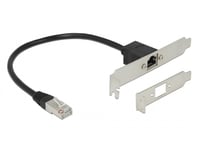 DELOCK – Network Extension Cable RJ45 Cat.5e 30 cm with Standard and Low Profile Slot Bracket (858