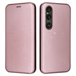 Sony Xperia 1 VI Fodral Kolfibertextur Roseguld