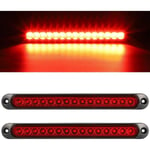 Csparkv - 2 Pcs Barre de feux arrière de frein de remorque 12-24 v 15 led, feux arrière étanches, feux de circulation, lumière d'identification pour