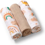 BabyOno Take Care Muslin Diapers stofbleer Beige 3 stk.