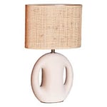 Cottex Hold bordslampa keramik beige/rotting natur H40 cm