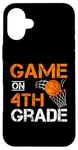 Coque pour iPhone 16 Plus Jeux amusants sur le basket-ball de quatrième année premier jour d'école