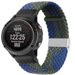 Flätat Elastiskt Armband Garmin Fenix 5X - Blågrön