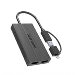 Wavexhaus- Adaptateur d'écran USB 3.0 Tourist 2K,compatible HDMI,VGA DVI,Full HD,USB,adaptateur de moniteur multiple pour Windows,Mac,OS - Type USB3.0 to Dual HDMI