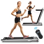 Foldable Treadmill 2-in-1 Motorized Running Machine Walking Jogging Treadmill