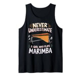 Musician Vibraphonist Never Underestimate A Girl Marimba Tank Top