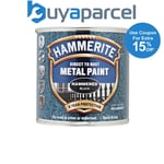 Hammerite 5084792 Direct to Rust Hammered Finish Metal Paint Black 250ml HMMHFBL