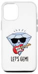 Coque pour iPhone 15 Jeu de mots en diamant amusant Let's Gem